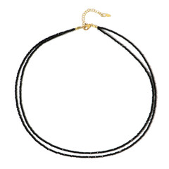 Schwarzer Spinell-Silberhalskette