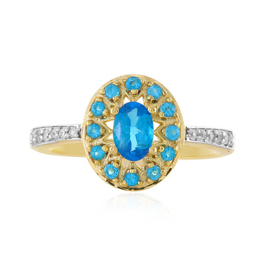 Anello in argento con Apatite Blu Neon
