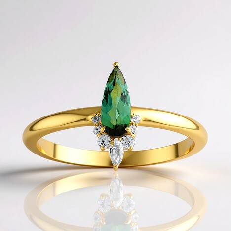 Bague en argent et Indicolite (Adela Silber)
