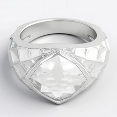 Anello in argento con Quarzo Bianco