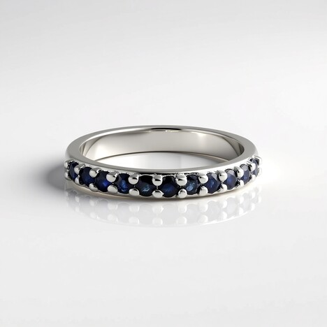 Anello in argento con Zaffiro Blu