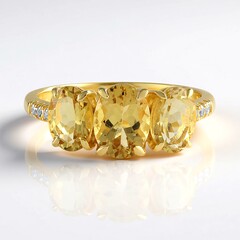 Anello in argento con Berillo Giallo