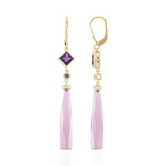 Lavender Chalcedony Silver Earrings