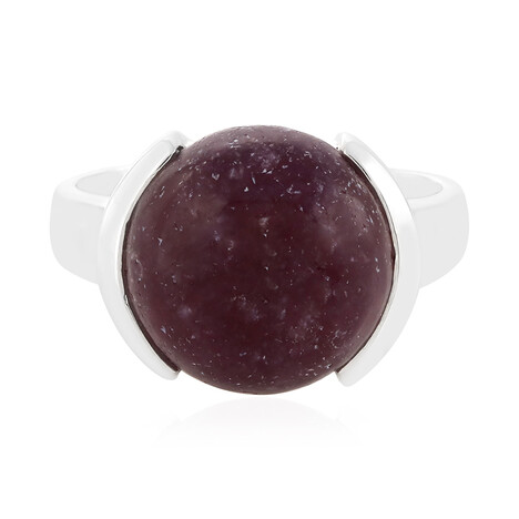 Zilveren ring met een lepidoliet