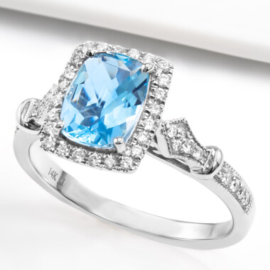 AAA-Brasilianischer Aquamarin-Goldring (CIRARI)