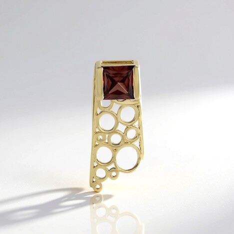 Ciondolo in oro con Zircone Champagne (Ornaments by de Melo)