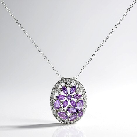 Collier en argent et Améthyste