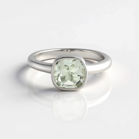Anello in argento con Ametista Verde