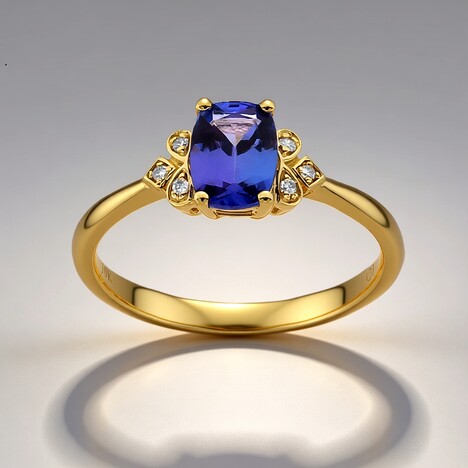 Anello in oro con Tanzanite AAA