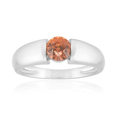 Champagne Zircon Silver Ring