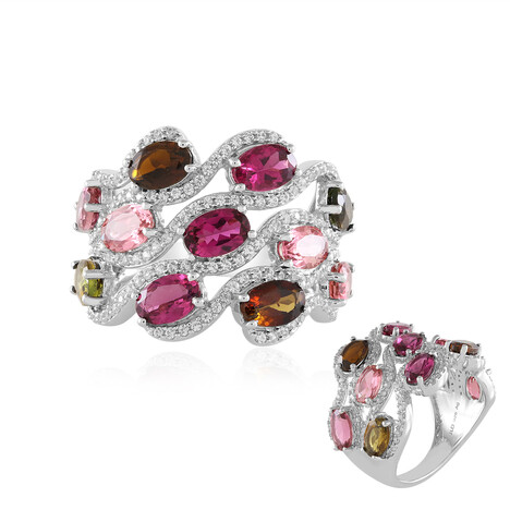 Anillo en plata con Turmalina