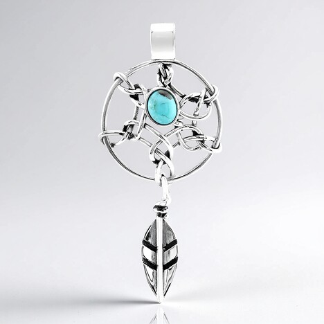 Ciondolo in argento con Turchese Kingman Mohave Blu (Jones Lee)