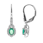 Pendientes en oro con Esmeralda de Zambia AAA