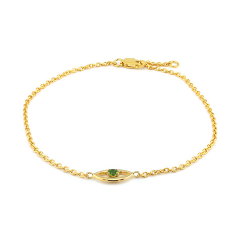 Russischer Diopsid-Silberarmband