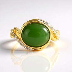 Anello in argento con Giada Canadese