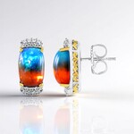 Orecchini in argento con Opale Etiope Bicolore (Gems en Vogue)