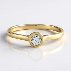 Anello in oro con Diamante IF (G) (de Melo Gold)
