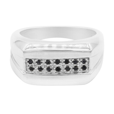 Anello in argento con Diamante Nero