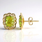Orecchini in argento con Peridoto della Birmania