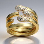 Anello in argento con Topazio Bianco (Adela Silber)