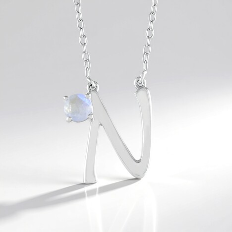 Collana in argento con Pietra di Luna Arcobaleno