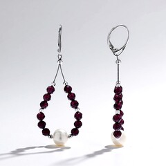 Orecchini in argento con Perla d'Acqua Dolce Bianca