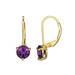 Sambia-Amethyst-Silberohrringe