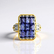 Anillo en plata con Tanzanita (Gems en Vogue)
