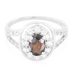 Anello in argento con Zircone Cioccolato