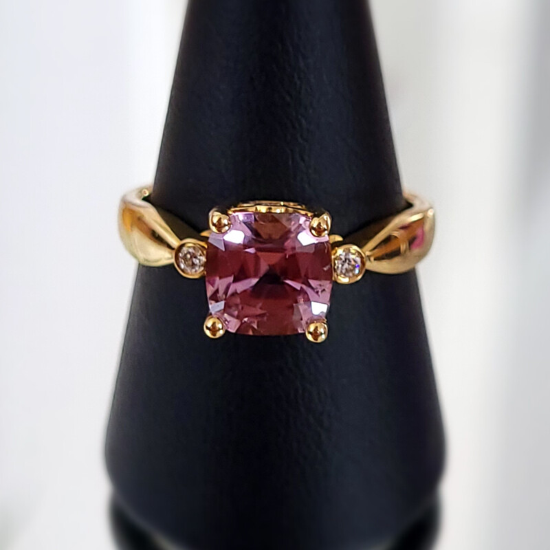 Anillo en oro con Diáspora rosa (AMAYANI)