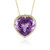 Zilveren halsketting met een amethist (Gems en Vogue)
