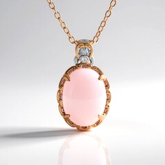 Collana in argento con Morganite Brasiliana