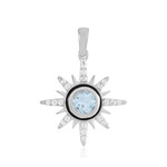 Sky Blue Topaz Silver Pendant