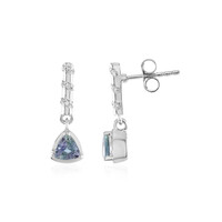 Unheated Tanzanite Silver Earrings