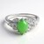 Anello in argento con Crisoprasio Imperiale