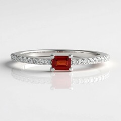 Anello in argento con Rubino Tanzania
