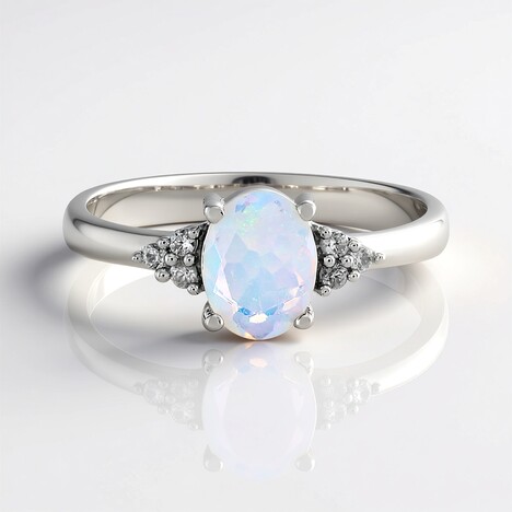 Anello in argento con Opale di Welo