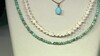 Zilveren halsketting met turkooisstenen
