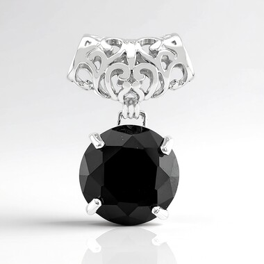 Colgante en plata con Espinela negra (MONOSONO COLLECTION)