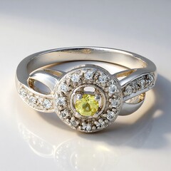 Anello in argento con Berillo Giallo