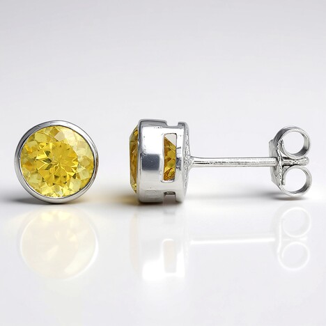 Orecchini in argento con Berillo Giallo