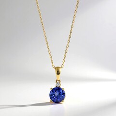 Collana in oro con Tanzanite AAA