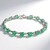 Bracciale in argento con Smeraldo Zambia