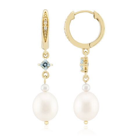 Pendientes en plata con Perla blanca Freshwater (TPC)