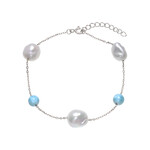 Edelstein-Silberarmband