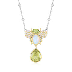 Collar en plata con Cuarzo del Ouro Verde