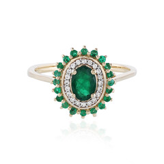 9K Zambian Emerald Gold Ring