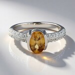 Anello in argento con Zircone Mandarino
