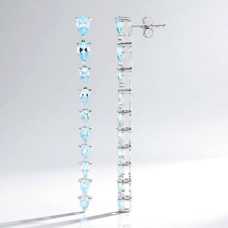 Orecchini in argento con Topazio Blu Cielo