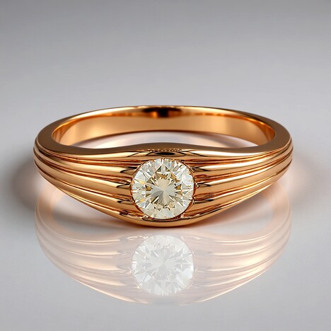Anello in oro con Diamante Rose de France VS1 di Argyle (Annette)